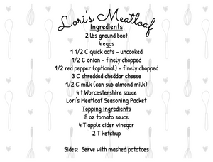 Meatloaf Seasoning Packet & Recipe Card