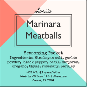 Marinara Meatballs Seasoning Packet & Recipe Card