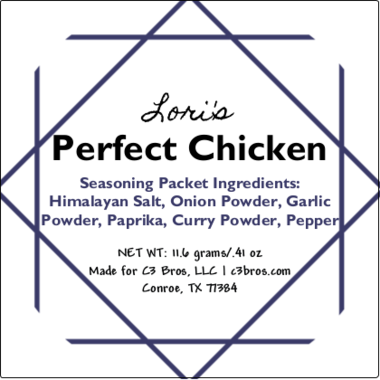Perfect Chicken Seasoning Packet & Recipe Card