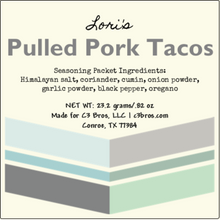 Load image into Gallery viewer, Pulled Pork Taco Seasoning Packet &amp; Recipe Card