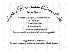 Load image into Gallery viewer, Parmesan Chicken Seasoning Packet &amp; Recipe Card