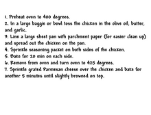 Load image into Gallery viewer, Parmesan Chicken Seasoning Packet &amp; Recipe Card