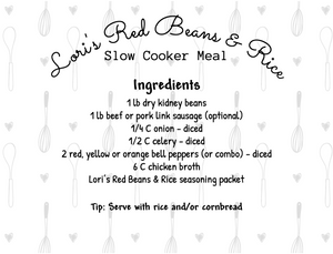Red Beans and Rice Seasoning Packet & Recipe Card