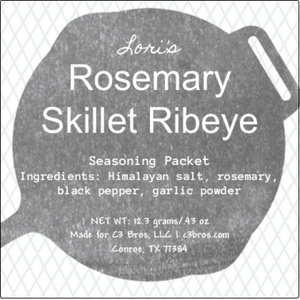 Rosemary Skillet Ribeye Seasoning Packet & Recipe Card