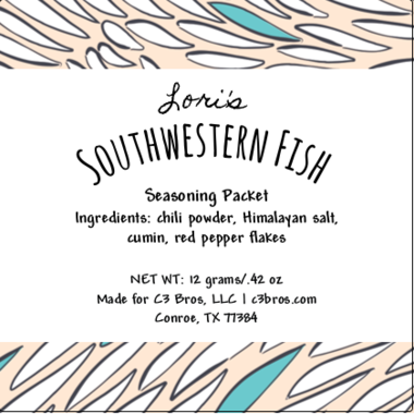 Southwestern Fish Seasoning Packet & Recipe Card