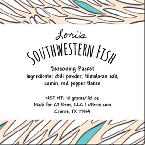 Southwestern Fish Seasoning Packet & Recipe Card