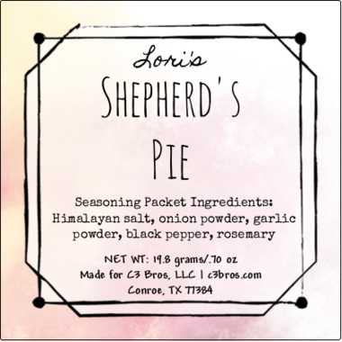 Shepherd's Pie Seasoning Packet & Recipe Card