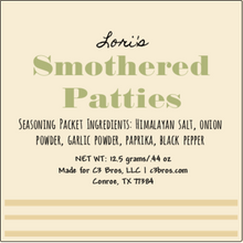 Load image into Gallery viewer, Smothered Patties Seasoning Packet &amp; Recipe Card