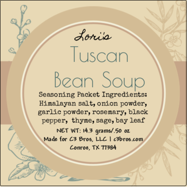 Tuscan Bean Soup Seasoning Packet & Recipe Card