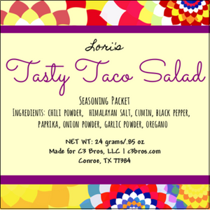 Tasty Taco Salad Seasoning Packet & Recipe Card